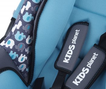 4 549 р. Автокресло детское 0-13кг (0+) 0-1.5лет лазурные слоны Luna SG321 KIDS PLANET SIGER kres2559  с доставкой в г. Воронеж. Увеличить фотографию 4