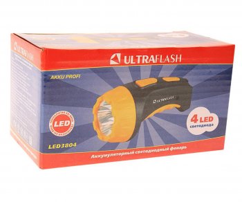 439 р. Фонарь ручной встроенная вилка ULTRAFLASH ULTRAFLASH led3804 ULTRAFLASH led3804  с доставкой в г. Воронеж. Увеличить фотографию 2