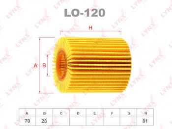 Фильтр масляный TOYOTA LEXUS IS250,GS300,GS450h,GX460 LYNX LYNX lo120
