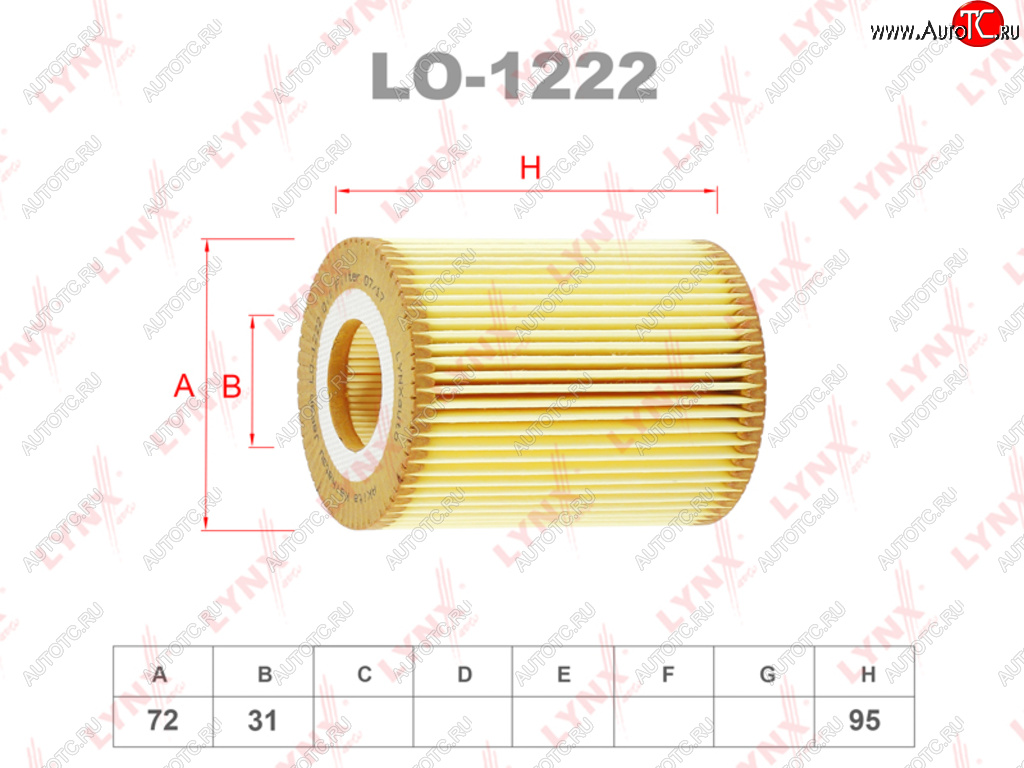 399 р. Фильтр масляный MERCEDES C,E,ML,R,G,Sprinter,Vito (3.0 D) LYNX LYNX lo1222  с доставкой в г. Воронеж