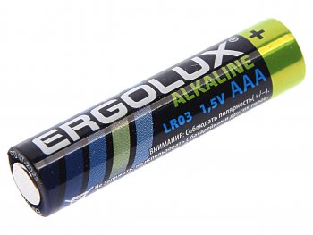 Батарейка AAA LR03 1.5V блистер 2шт. (цена за 1шт.) Alkaline ERGOLUX ERGOLUX lr03 bl-2