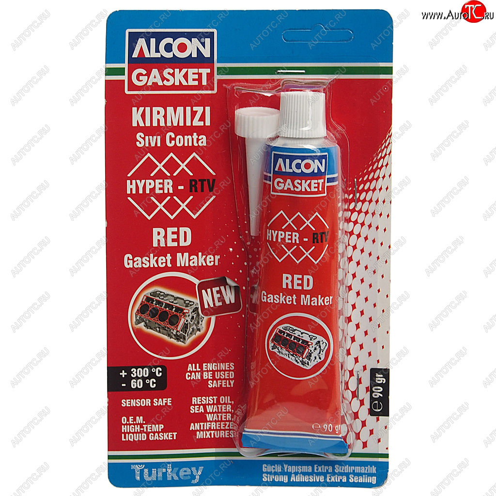 102 р. Герметик прокладка красный термостойкий 90мл ALCON ALCON m-3303 ALCON m-3303  с доставкой в г. Воронеж