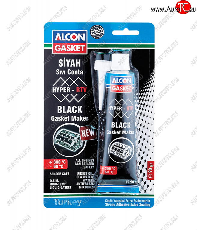 102 р. Герметик прокладка черный термостойкий 90мл ALCON ALCON m-3304 ALCON m-3304  с доставкой в г. Воронеж