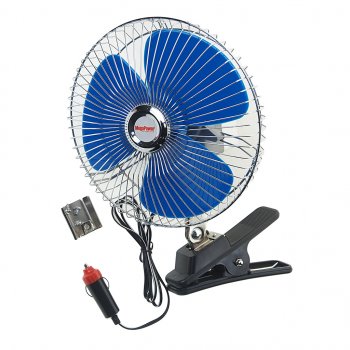 Вентилятор в салон 12V 8 на прищепке (с решеткой металл) 21см MEGAPOWER MEGAPOWER-AUTOMOTIVE m-503c-12