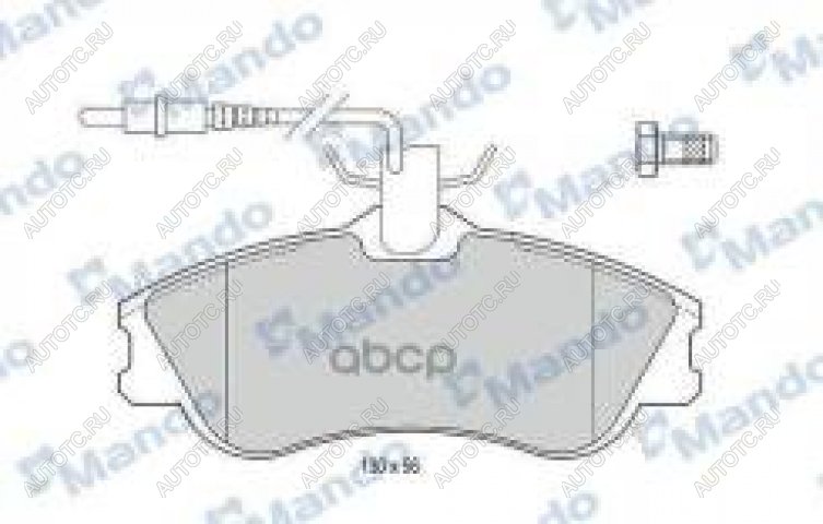 1 439 р. Колодки тормозные передние (4шт.) MANDO  CITROEN Berlingo ( M49,  M59,  B9,  K9) (1996-2023), Peugeot Partner ( M49/M59,  B9) (1997-2018)  с доставкой в г. Воронеж