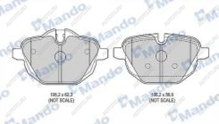 1 559 р. Колодки тормозные задние (4шт.) MANDO  BMW 5 серия ( F11,  F10) - Z4  E85  с доставкой в г. Воронеж