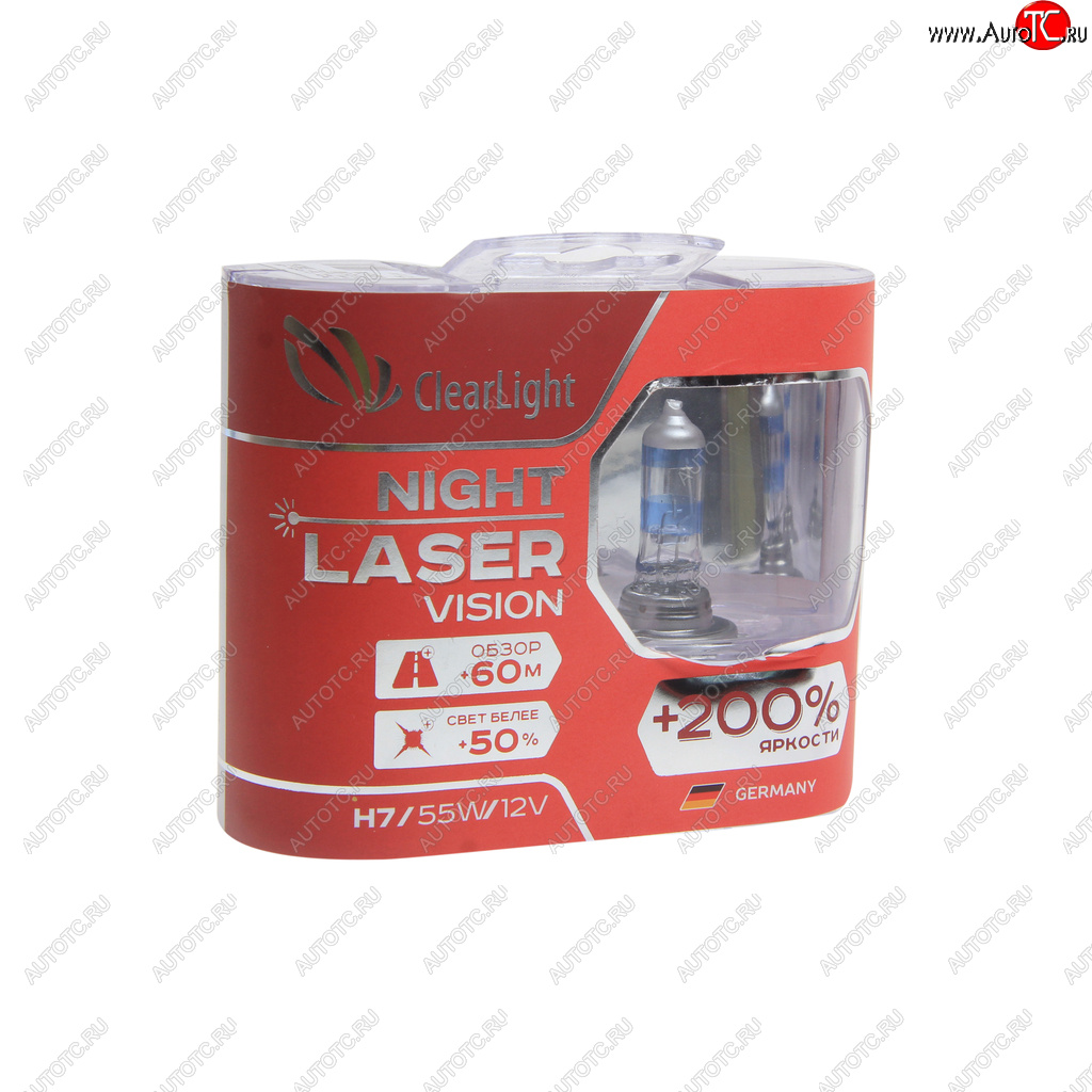 1 059 р. Лампа 12V H7 55W +200% (2шт.) Night Laser Vision CLEARLIGHT Honda HR-V RU рестайлинг (2018-2021)  с доставкой в г. Воронеж