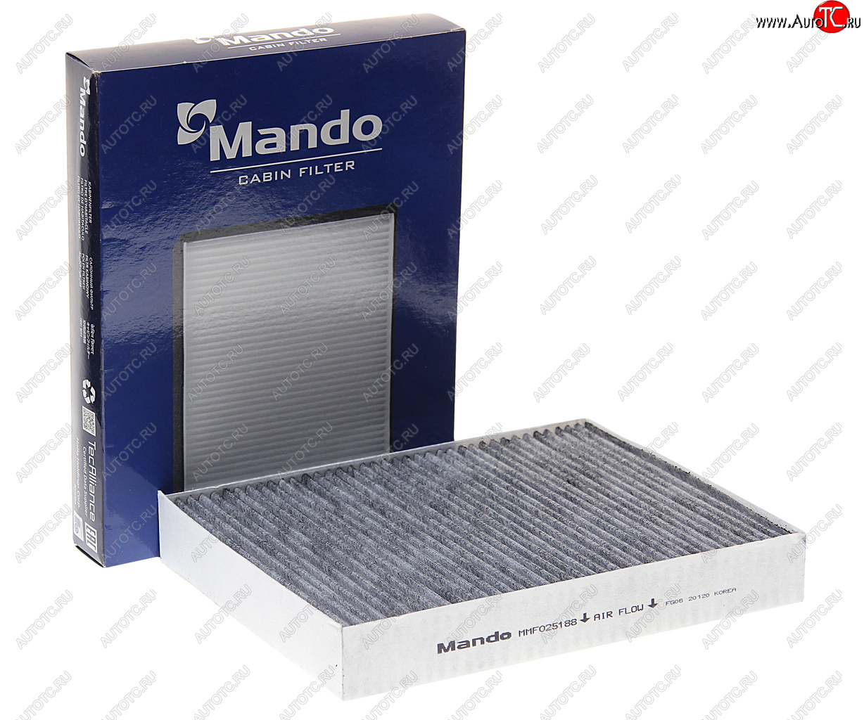 969 р. Фильтр воздушный салона VW Touareg (11-) угольный MANDO MANDO mmf025188 MANDO mmf025188  с доставкой в г. Воронеж
