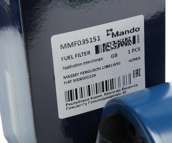 1 499 р. Фильтр топливный LIEBHERR KOBELCO NEW HOLLAND (дв.CUMMINS) MANDO MANDO mmf035151  с доставкой в г. Воронеж. Увеличить фотографию 3