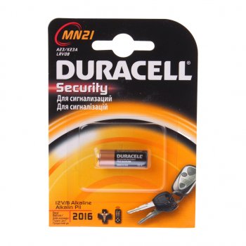Батарейка A23 3LR50 12V (пульт сигнализации) блистер 1шт. Alkaline Security DURACELL DURACELL mn21-1bl