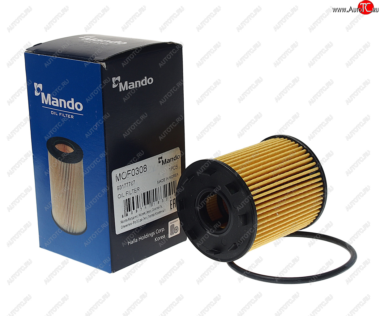 268 р. Фильтр масляный OPEL Astra H,Agila,Meriva,Corsa (03-) (D/1.3 CDTI) MANDO MANDO mof0308 MANDO mof0308  с доставкой в г. Воронеж