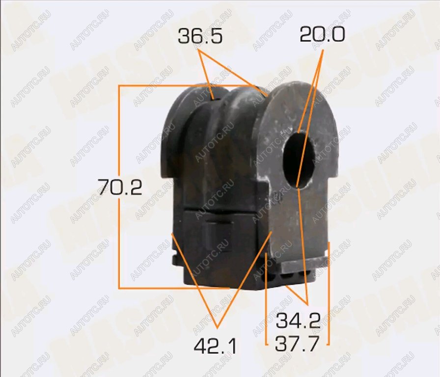 469 р. Втулка стабилизатора NISSAN Teana (L33R) (14-) (2.53.5) заднего MASUMA MASUMA mp-1251  с доставкой в г. Воронеж