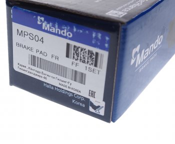 929 р. Колодки тормозные передние (4шт.) MANDO Nissan Almera Classic седан B10 (2006-2013)  с доставкой в г. Воронеж. Увеличить фотографию 3