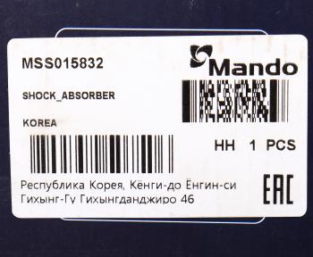 4 099 р. Амортизатор RENAULT Modus (04-) передний левый/правый газовый MANDO MANDO mss015832 MANDO mss015832  с доставкой в г. Воронеж. Увеличить фотографию 3
