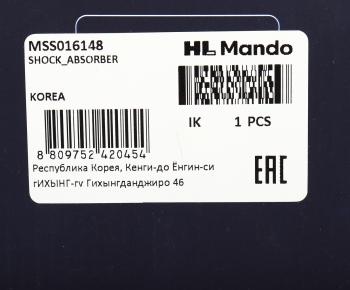 7 649 р. Амортизатор HONDA Civic 5D (06-) передний левый газовый MANDO MANDO mss016148  с доставкой в г. Воронеж. Увеличить фотографию 4