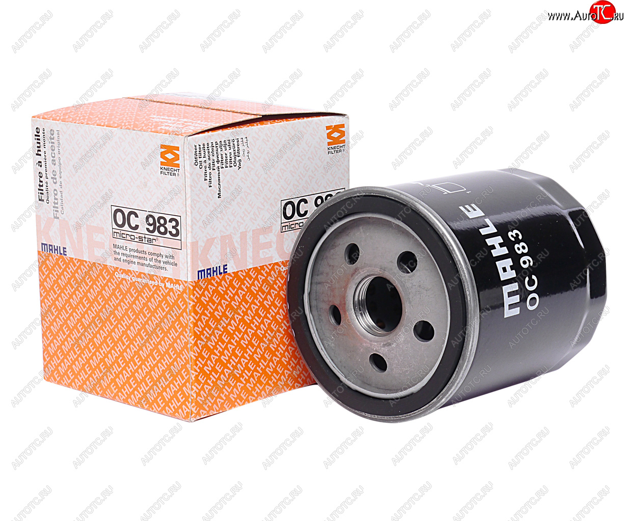 629 р. Фильтр масляный ALFA ROMEO 166 (98-07) (2.0) FIAT Punto (93-03) (1.9 DS1.9 JTD1.11.2-1.6) MAHLE MAHLE oc983  с доставкой в г. Воронеж