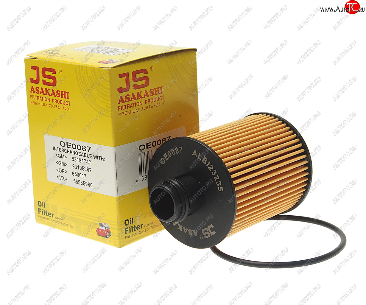 1 199 р. Фильтр масляный OPEL Astra J (09-),Insignia (08-),Zafira C (11-) (2.0) JS ASAKASHI JS ASAKASHI oe0087  с доставкой в г. Воронеж