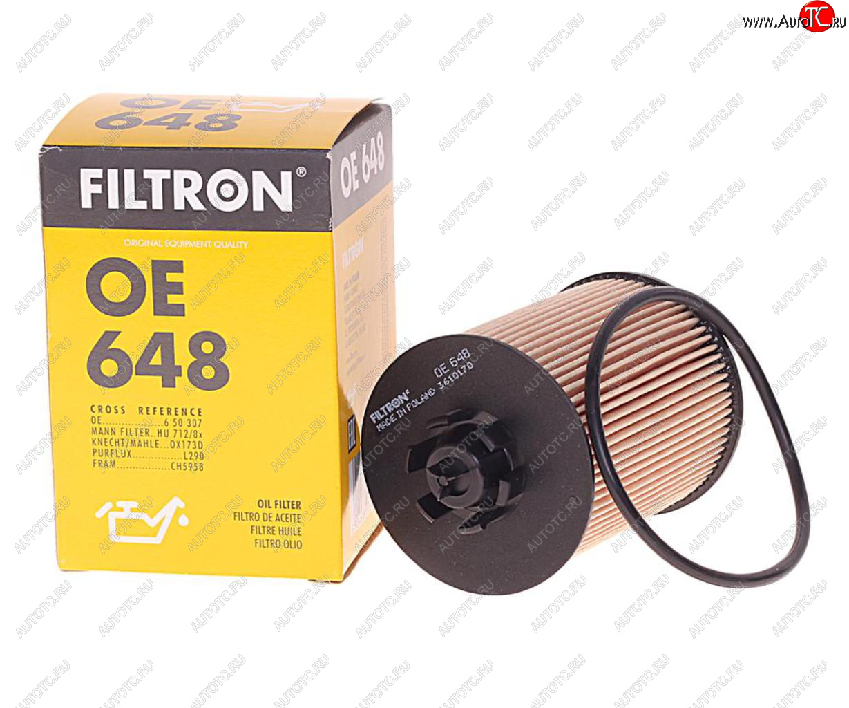 299 р. Фильтр масляный OPEL Agila A (00-08),Astra H (04-),Corsa C (00-06) FILTRON FILTRON oe648  с доставкой в г. Воронеж