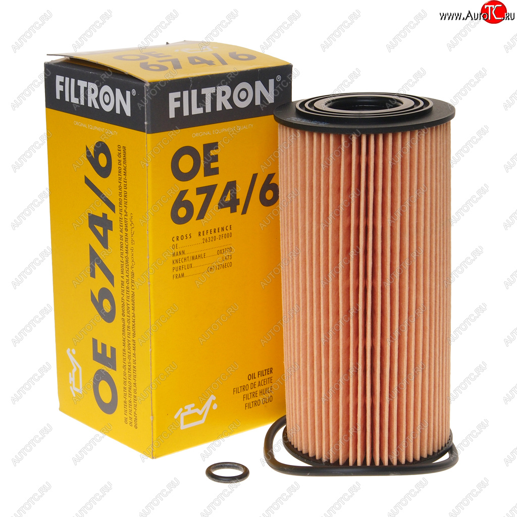 699 р. Фильтр масляный HYUNDAI Santa Fe (12-) (2.0 TCI),ix35 (13-) (2.0 TCI) FILTRON FILTRON oe6746  с доставкой в г. Воронеж