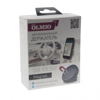 399 р. Держатель телефона на дефлектор магнитный черный OLMIO OLMIO olm-038632 OLMIO olm-038632  с доставкой в г. Воронеж. Увеличить фотографию 2