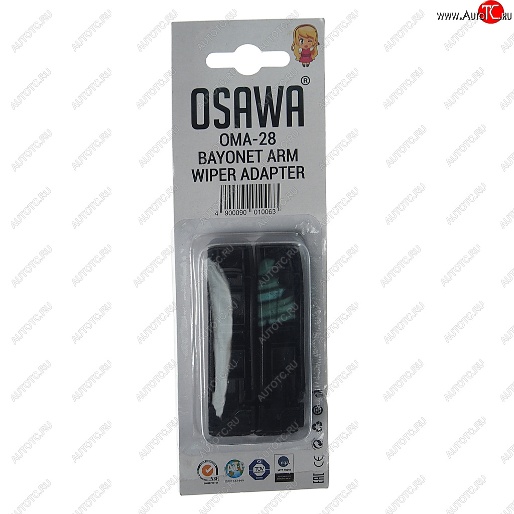 174 р. Адаптер щетки стеклоочистителя BAYONET комплект (2шт.) OSAWA OSAWA oma-28  с доставкой в г. Воронеж