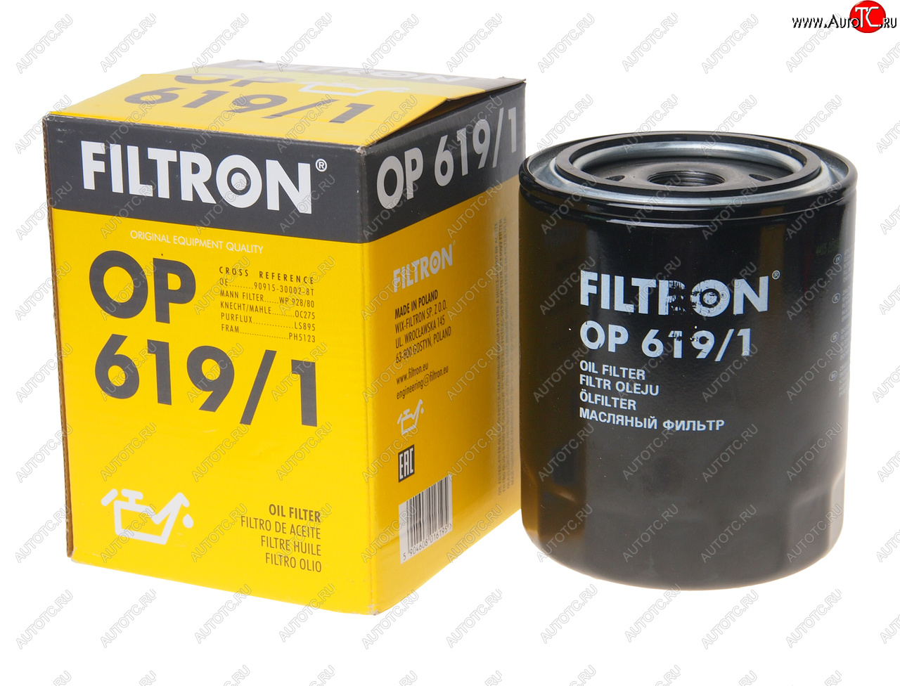 1 269 р. Фильтр масляный TOYOTA Avensis (T22,T25),Corolla,Land Cruiser 70,80,90,120 (2.0 D4.2 DTD) FILTRON FILTRON op6191  с доставкой в г. Воронеж