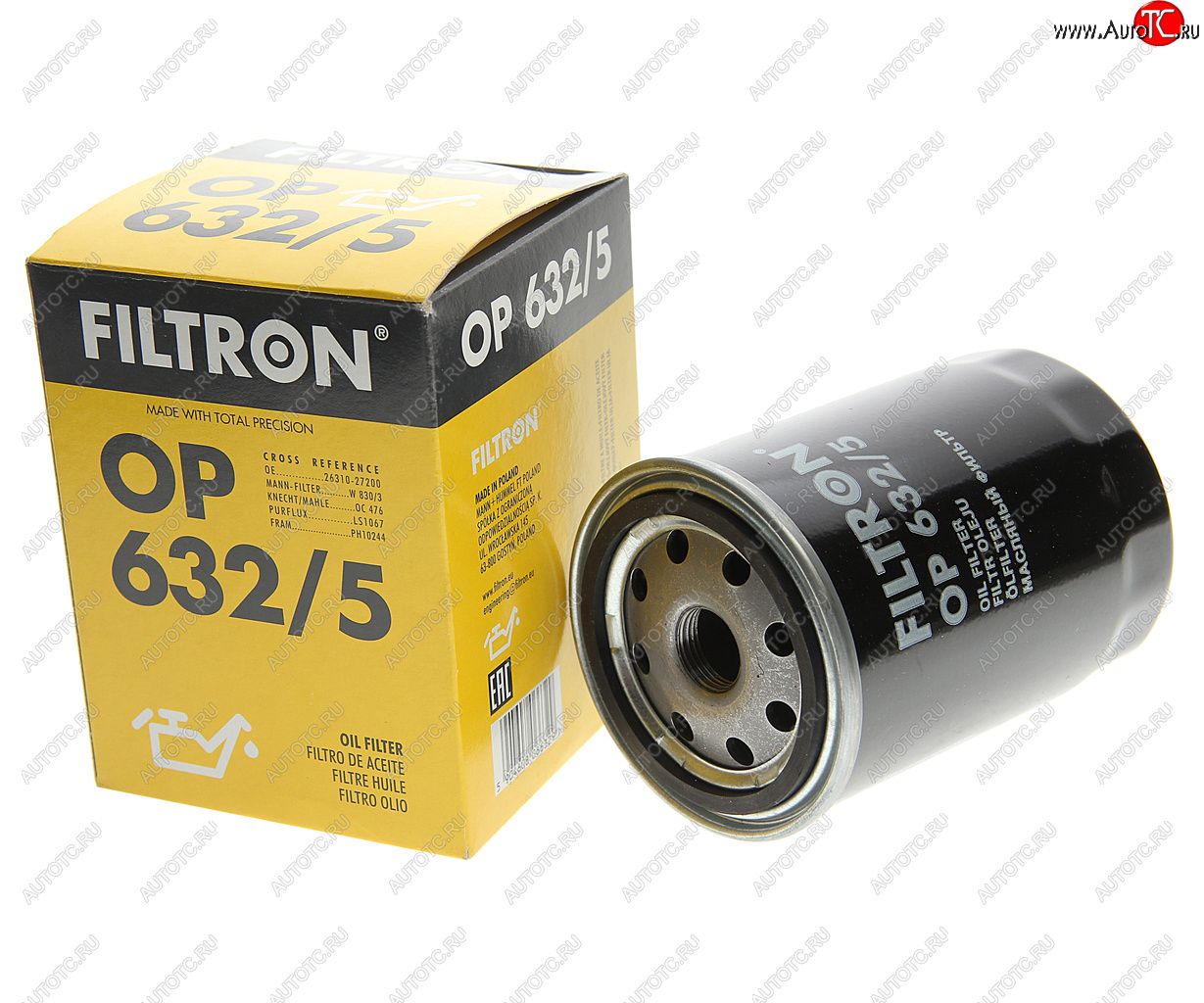 1 029 р. Фильтр масляный HYUNDAI Santa Fe (-02) KIA Sportage (2.0) FILTRON FILTRON op6325  с доставкой в г. Воронеж