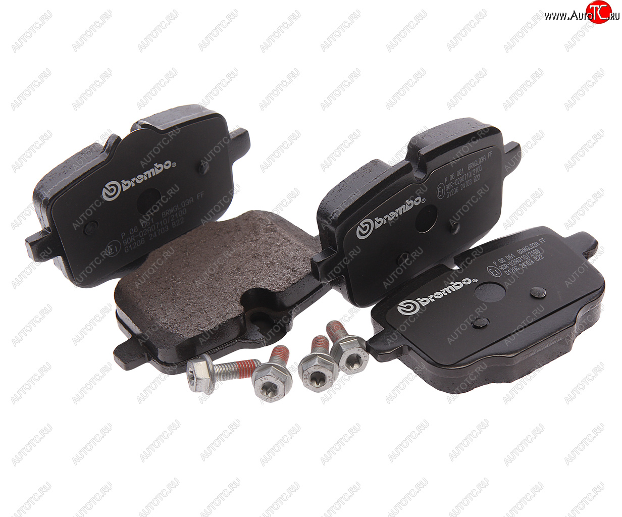 5 849 р. Колодки тормозные задние (4шт.) BREMBO BMW 5 серия F10 седан дорестайлинг (2009-2013)  с доставкой в г. Воронеж