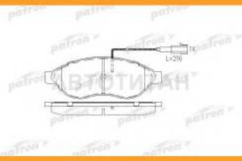 2 569 р. Колодки тормозные передние (4шт.) PATRON  CITROEN Jumper ( 250,  290) (2006-2022), Fiat Ducato ( 250,  290) (2006-2025), Peugeot Boxer ( 250,  290) (2006-2025)  с доставкой в г. Воронеж. Увеличить фотографию 1