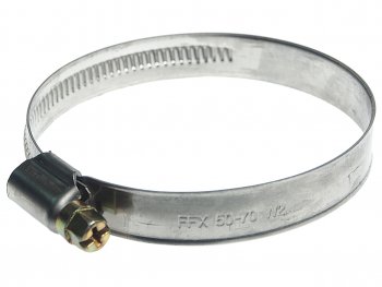 Хомут ленточный 050-070мм (12мм) червячный нержавеющая сталь FORTISFLEX FORTISFLEX pl-12 (50-70)w2