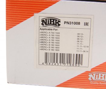 4 399 р. Колодки тормозные передние (4шт.) NIBK Mercedes-Benz A class W176 дорестайлинг, хэтчбэк 5 дв. (2012-2015)  с доставкой в г. Воронеж. Увеличить фотографию 3