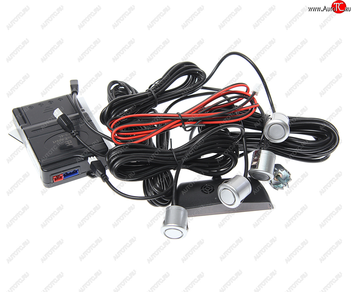1 259 р. Датчик парковки d=19мм AUTOEXPERT AUTOEXPERT ps-4l silver  с доставкой в г. Воронеж