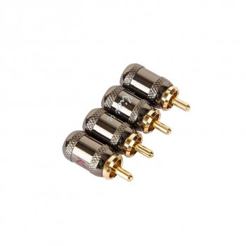 739 р. Штекер RCA-(папа) металл 4шт. Комплект KICX KICX rca-4b  с доставкой в г. Воронеж. Увеличить фотографию 2