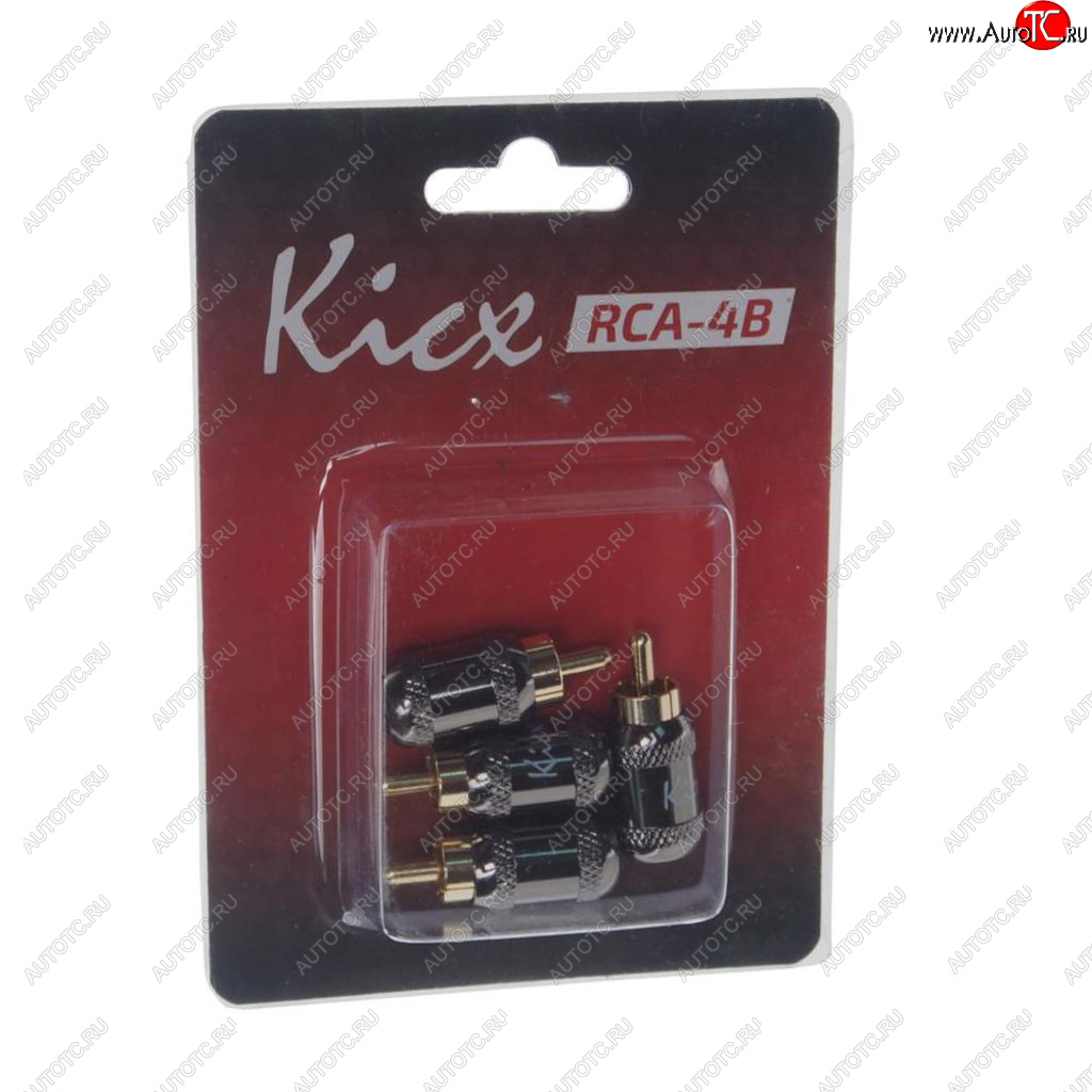 739 р. Штекер RCA-(папа) металл 4шт. Комплект KICX KICX rca-4b  с доставкой в г. Воронеж