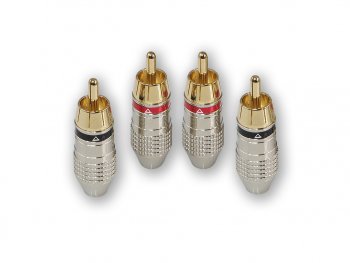 689 р. Штекер RCA комплект 4шт. AURA AURA rca-p612  с доставкой в г. Воронеж. Увеличить фотографию 3