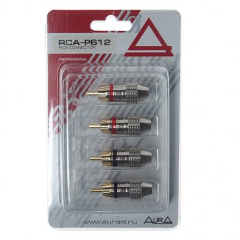 Штекер RCA комплект 4шт. AURA AURA rca-p612