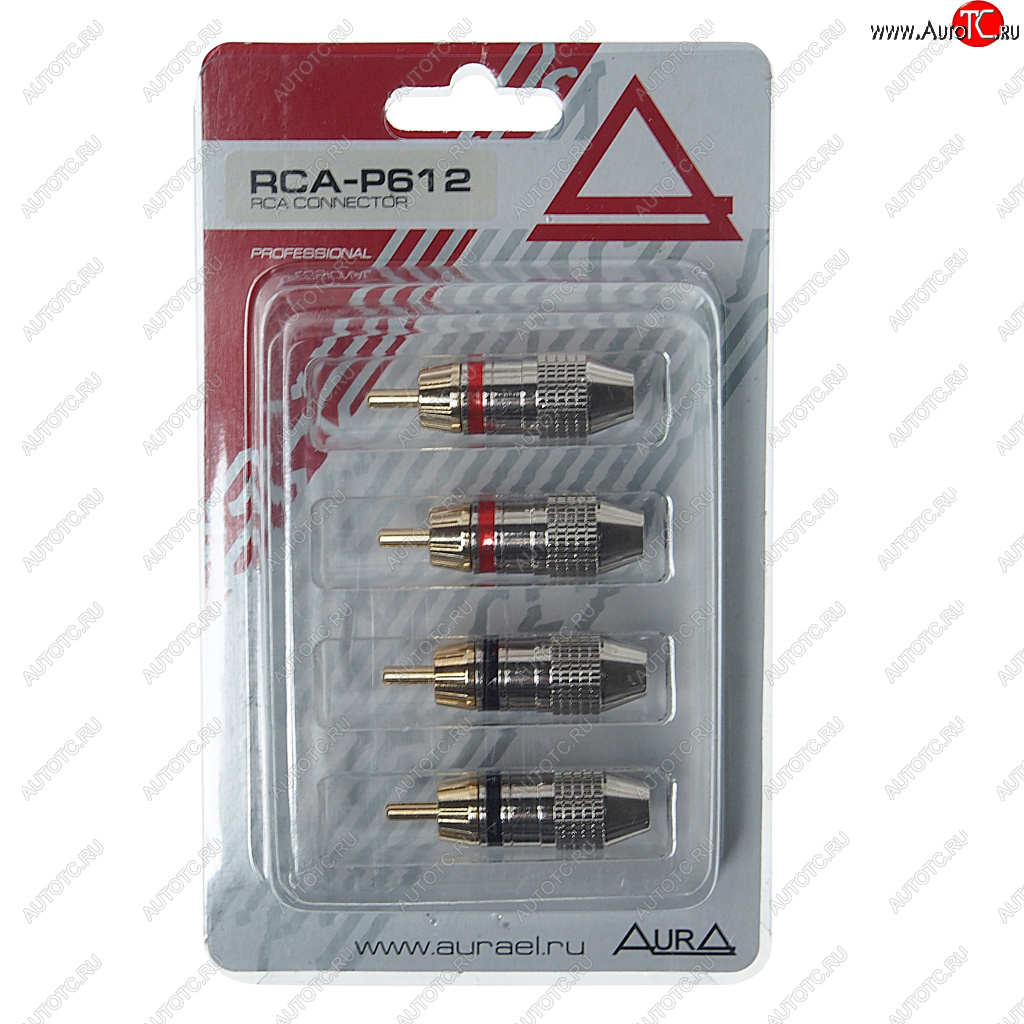 689 р. Штекер RCA комплект 4шт. AURA AURA rca-p612  с доставкой в г. Воронеж