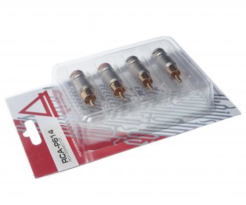 689 р. Штекер RCA комплект 4шт. AURA AURA rca-p614  с доставкой в г. Воронеж. Увеличить фотографию 2