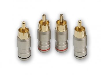 689 р. Штекер RCA комплект 4шт. AURA AURA rca-p614  с доставкой в г. Воронеж. Увеличить фотографию 3