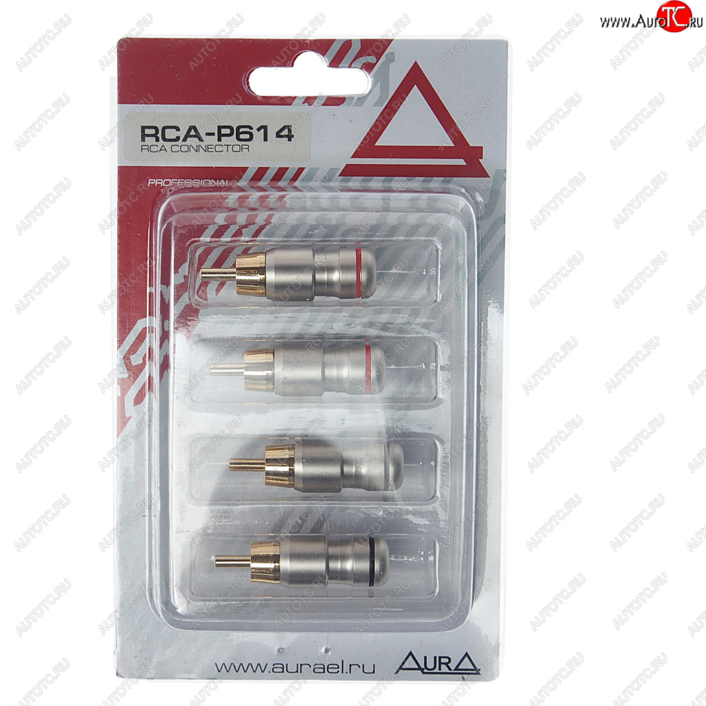 689 р. Штекер RCA комплект 4шт. AURA AURA rca-p614  с доставкой в г. Воронеж