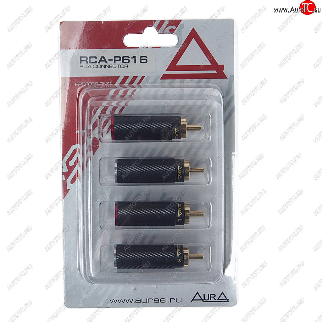 1 099 р. Штекер RCA комплект 4шт. AURA AURA rca-p616  с доставкой в г. Воронеж
