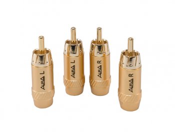 799 р. Штекер RCA комплект 4шт. AURA AURA rca-p617  с доставкой в г. Воронеж. Увеличить фотографию 3