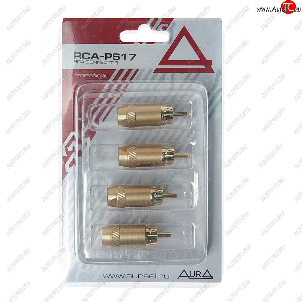 799 р. Штекер RCA комплект 4шт. AURA AURA rca-p617  с доставкой в г. Воронеж