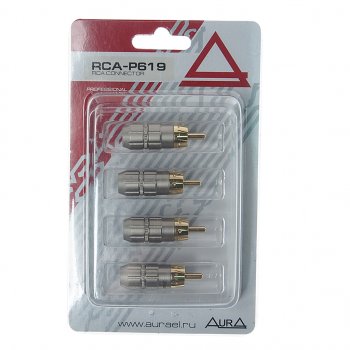 Штекер RCA комплект 4шт. AURA AURA rca-p619