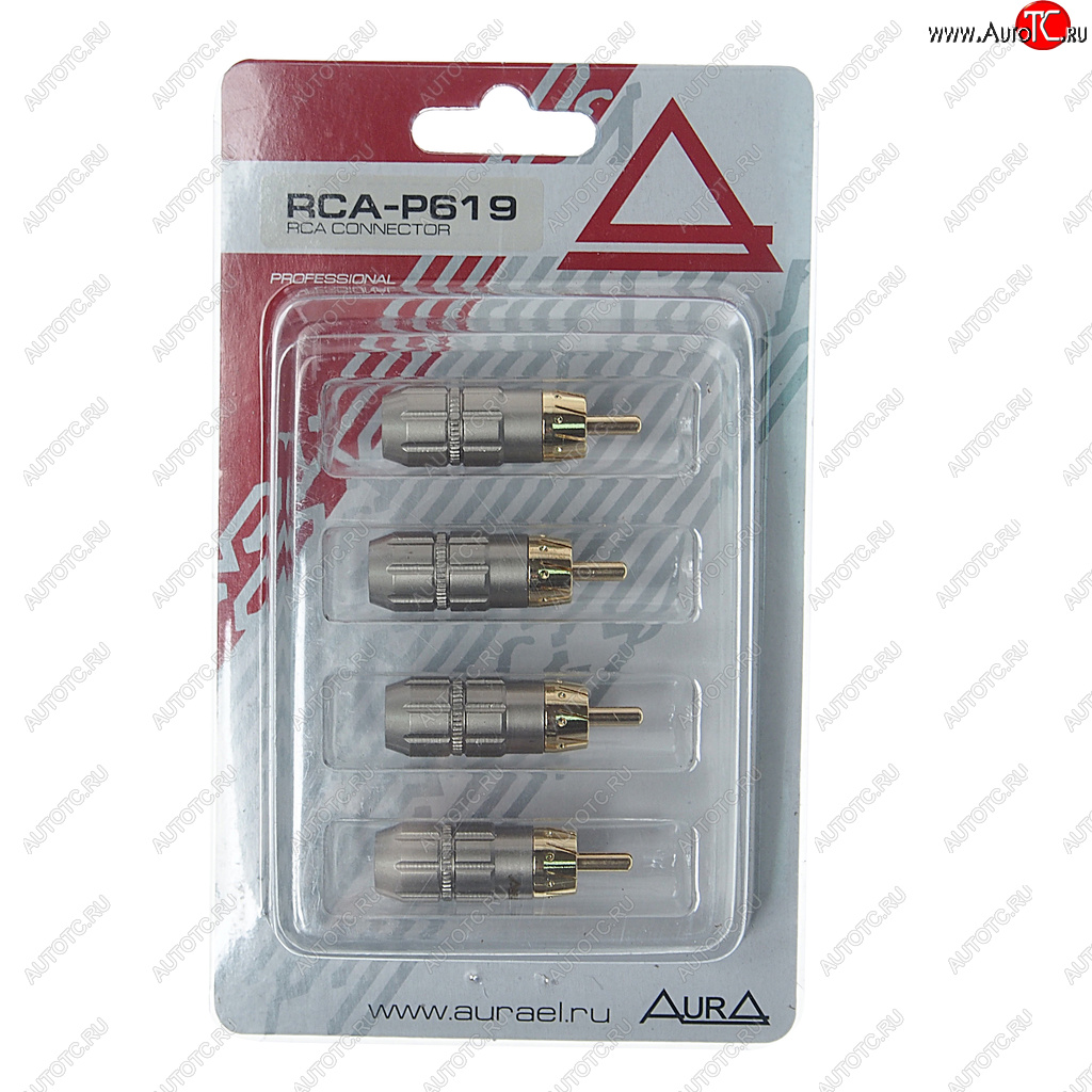 739 р. Штекер RCA комплект 4шт. AURA AURA rca-p619  с доставкой в г. Воронеж