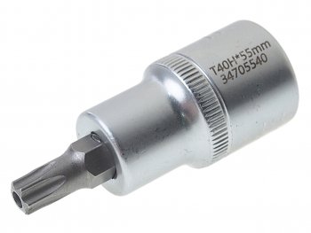 Бита-головка 12 TORX T40х55мм с отверстием ROCKFORCE ROCKFORCE rf-34705540