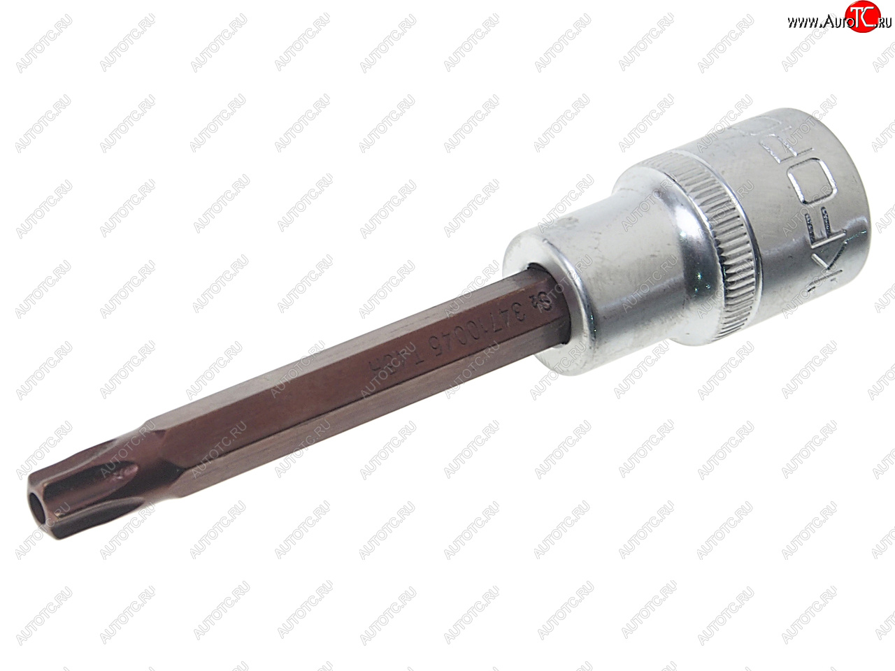 286 р. Бита-головка 12 TORX T45х100мм с отверстием Premium ROCKFORCE ROCKFORCE rf-34710045pr  с доставкой в г. Воронеж