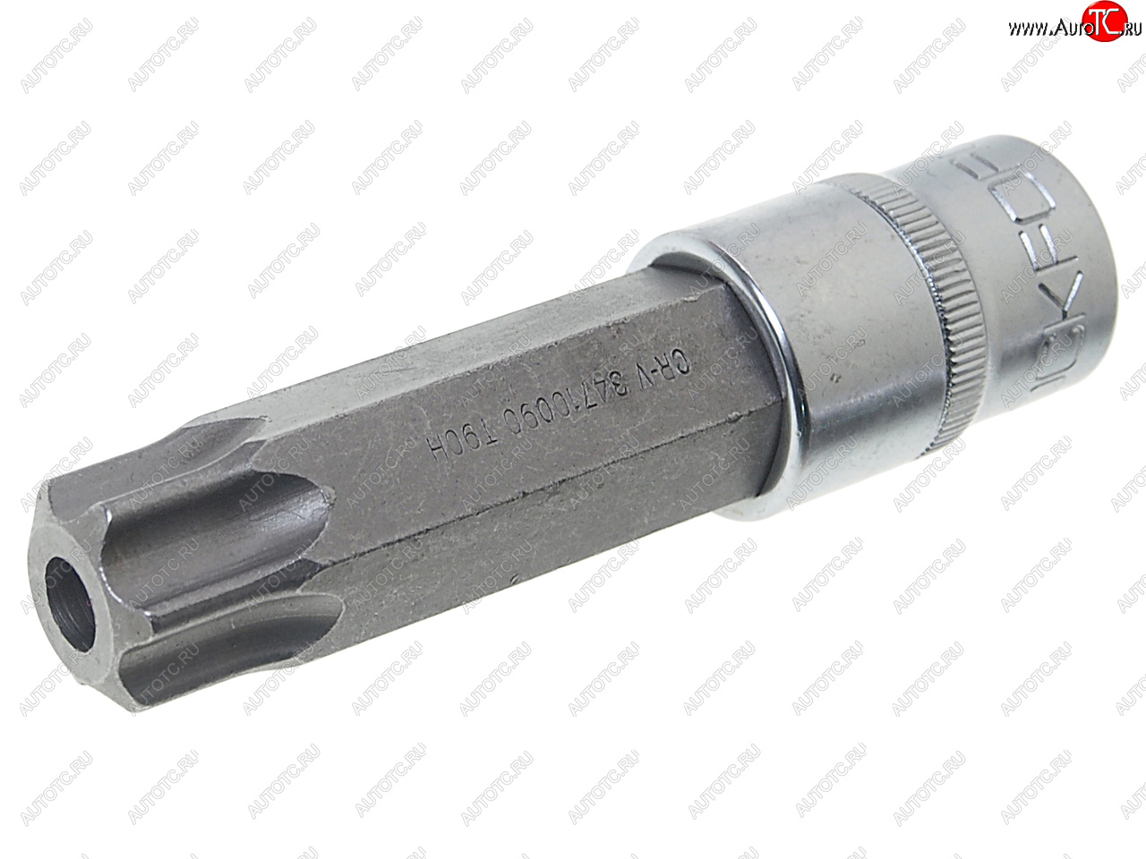 429 р. Бита-головка 12 TORX T90х100мм с отверстием ROCKFORCE ROCKFORCE rf-34710090  с доставкой в г. Воронеж