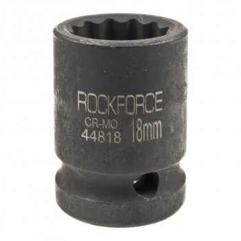 Головка торцевая 12 18мм 12-ти гранная ударная L=58мм ROCKFORCE ROCKFORCE rf-44818
