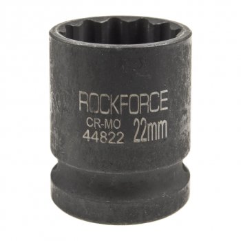 Головка торцевая 12 22мм 12-ти гранная ударная L=58мм ROCKFORCE ROCKFORCE rf-44822